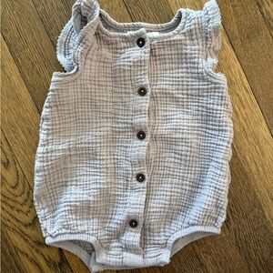 6-12m Lilac Button-Up Kendi Romper